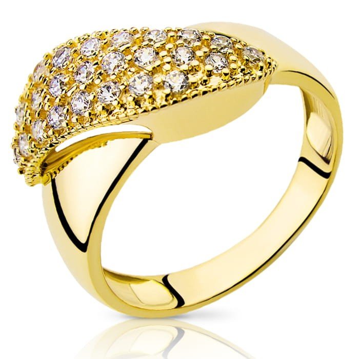 Złoty pierścionek z Cyrkoniami pr.585 - P0700 - Marand