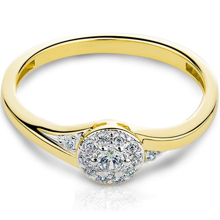 Złoty pierścionek z brylantami o łącznej masie 0.20ct AVILA - P0921D-Y - Marand