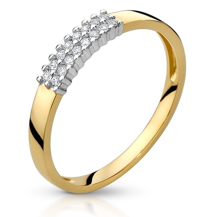 Diamentowy złoty pierścionek - P01004D-Y - Marand