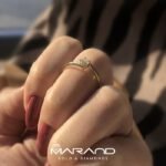 Złoty pierścionek z cyrkonią pr.333 na zaręczyny - P01075C-Y333 - Marandgold