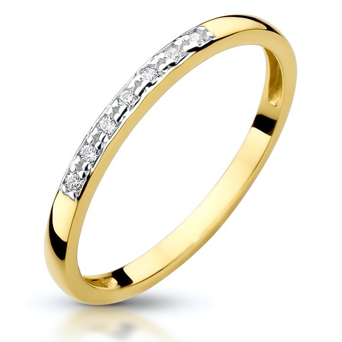 Subtelny pierścionek z cyrkoniami w formie obrączki pr.333 - P01056C-Y333 - Marand
