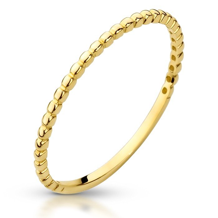 Złoty pierścionek, obrączka bez kamieni - P01071-333 - Marand