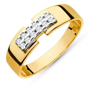 8K Złoty pierścionek z cyrkoniami pr.333