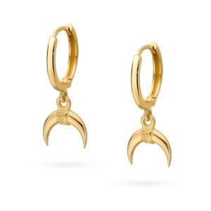 Złote kolczyki półksiężyce