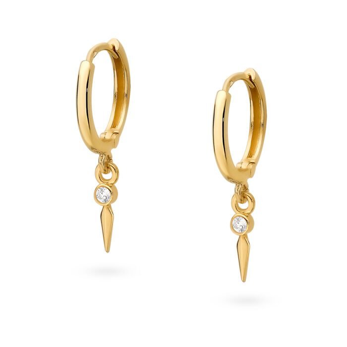 złote kolczyki sztylety