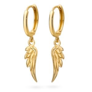 złote kolczyki skrzydła