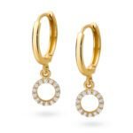 złote kolczyki koła, kółka