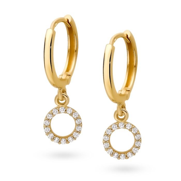 złote kolczyki koła, kółka