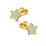 złote kolczyki gwiazdki