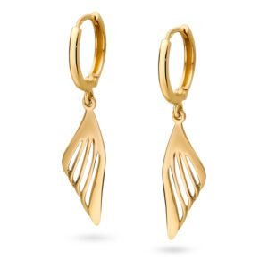 Marand Jubiler - Marand Złote kolczyki wiszące skrzydła