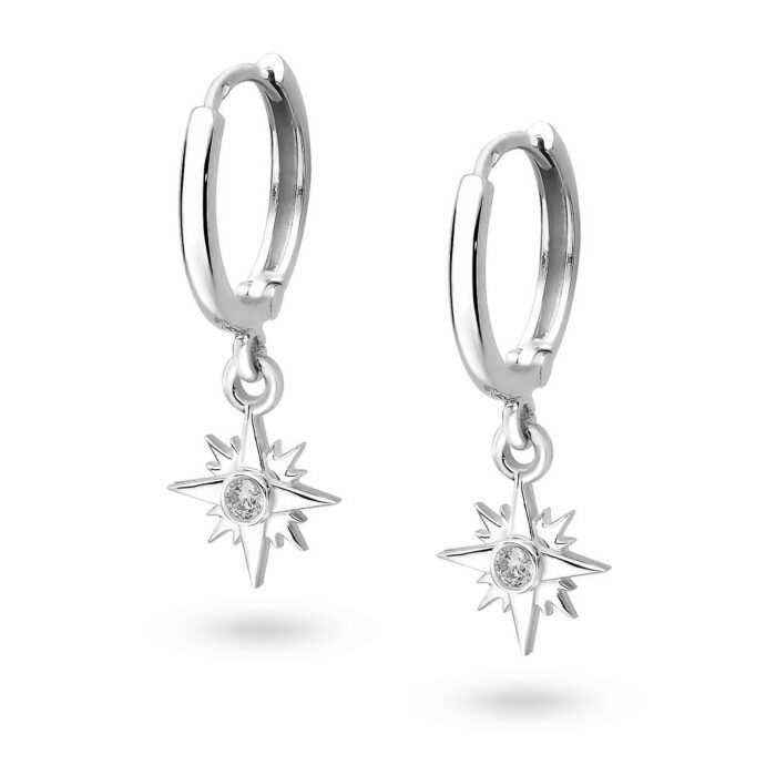 srebrne kolczyki gwiazdki